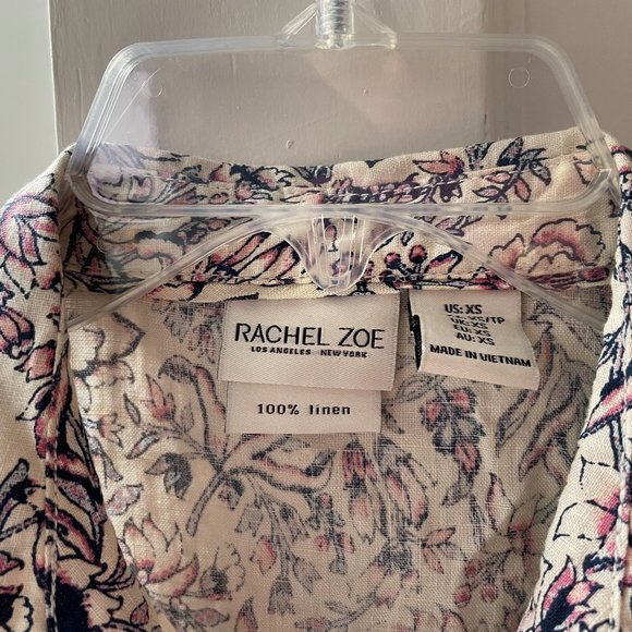 Rachel Zoe | 100% Linen Floral Blouse | Size: XS - Picture 2 of 2